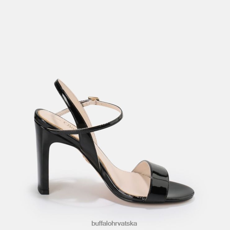 crno Buffalo jean uredna sandala s visokom petom vegan |sandale TDD6T36